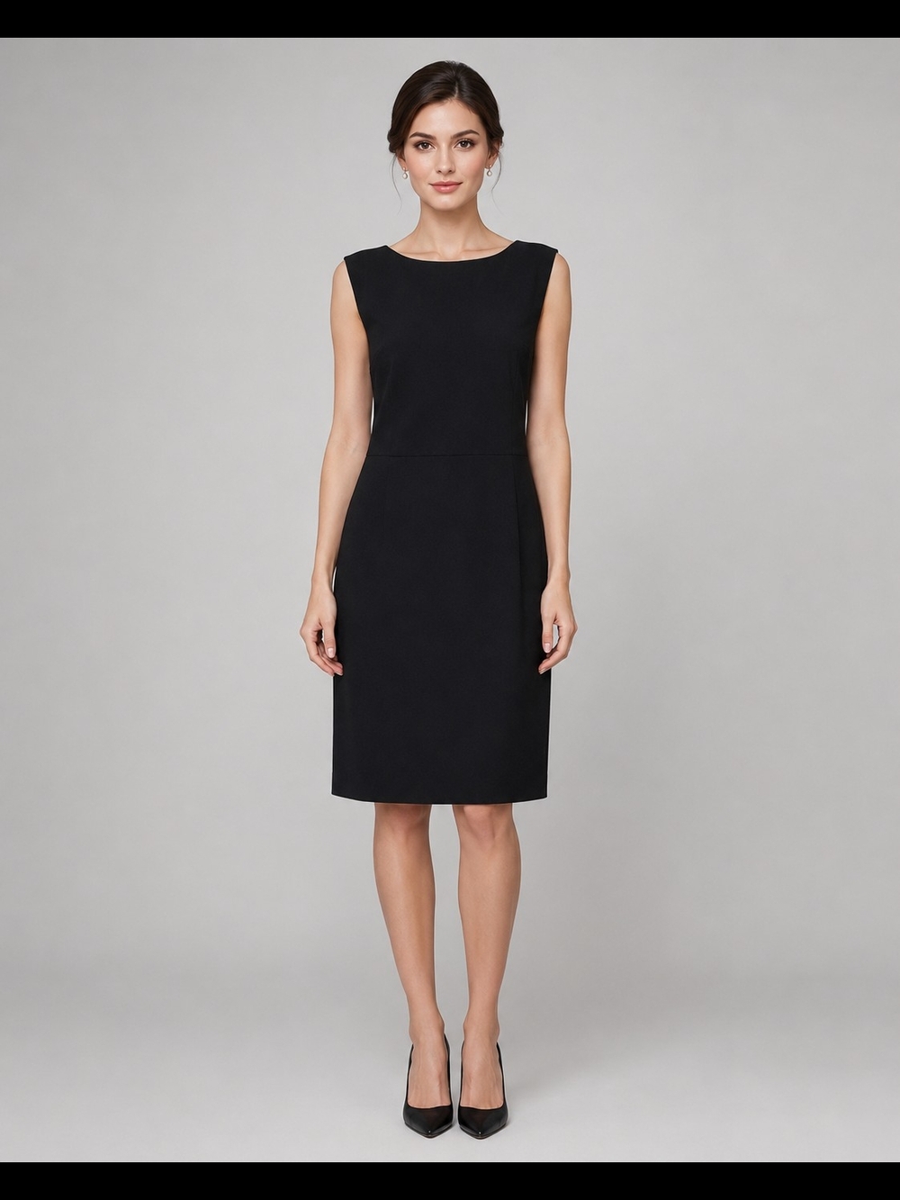 Apt. 9 Womens Black Sleeveless Midi Sheath Dress Size 18